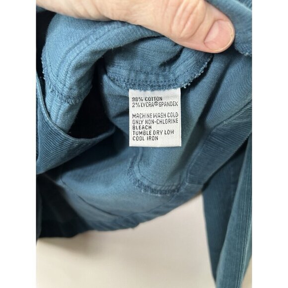 Talbots Blazer Women's Corduroy Teal Blue Jacket Casual Pockets Size 8 - Picture 4 of 9